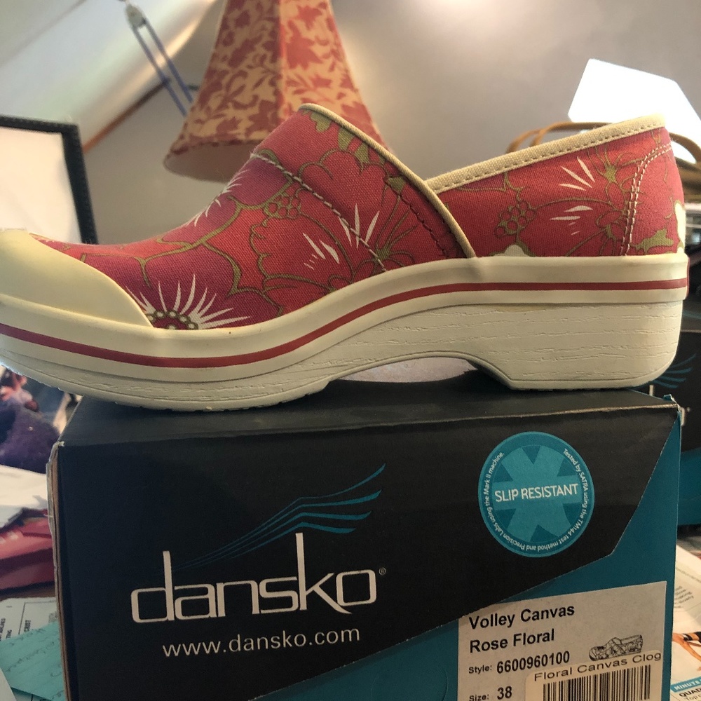 Dansko Volley Canvas Rose Floral size 38